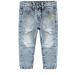 KIDSCOOL SPACE Baby Little Boys Jeans Elastic Band Inside Straight Fit Ripped Denim Pants 18-24 Months Light Blue-6013