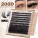 Focipeysa Lash Extension Kit | 200D Individual Eyelashes DIY Fluffy Clusters 10-18mm Complete Eyelash Extension Set with Bond & Remover - Buy Online on GoSupps.com