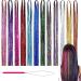 12 colors hair parts colored lametta glitter strands glitter strands hair hair extension glitter for hair with tools for women hair extensions cosplay party needs 90cm