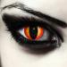 Designlenses red cat eye contact lenses for carnival or Halloween costume colored lenses in red Design: Red Dragon