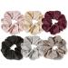 Kavya Hair Scrunchies for Women large Silk Scrunchie Satin Hair Tie Elastics Hair Bobbles Traceless Scrunchy Ponytail Holders Hair Accessories for Women and Girls with Fine Thick Hair