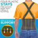 BraceAbility Industrial Work Back Brace with Removable Suspender Straps - Large Size for Heavy Lifting Safety and Lower Back Pain Protection in Construction, Moving, and Warehouse Jobs - Buy Online on GoSupps.com