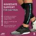 Calf Compression Sleeve - Support Brace for Sports & Travel | Men & Women - Medium - 1 Pair - Stripes/Black - Buy Online on GoSupps.com