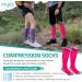 Royfa Compression Socks for Women & Men - 15-20 mmHg Support for Sports & All-Day Wear - Large Pink Performance Socks - Buy Online on GoSupps.com