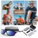 Rivbos RB833 Polarized Cycling Glasses - Lightweight UV400 Sports Sunglasses for Men & Women - Ideal for Hiking Running Golf & Fishing - 33 Black Ice Blue Lens - Buy Online on GoSupps.com