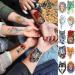 Rejaski Watercolor Animals Temporary Tattoos - 32 Sheets, 98+ PCS for Women, Men & Kids | Realistic & Long Lasting Fake Tattoos with Tiger, Lion, Skull Designs - Buy Online on GoSupps.com