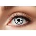 Eyecatcher 84065141-712 - Colored contact lenses 1 pair for 12 months white black carnival Mardi Gras Halloween White Itachi