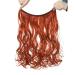 Shop 50cm Orange-Red Silk-Co Wavy Hair Extensions with Rubber Band - Invisible Cord Synthetic Hair for a Natural Look - Perfect for Women - Buy Online on GoSupps.com