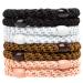 J.Carp 8pcs Mixed Color Hair Bands for Women Girls Elastic Hair Bands Ponytail Holder No Damage and No Hair Elastic Perfect for Girls and Women with Thick Or Curly Hair Style 3 Mixed Color Style 3