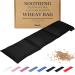Wheat Bag for Pain Relief - Large Soothing Heat Pack Microwavable - Wheat and Lavender - Heated Neck Warmer for Neck and Shoulders Period Pain Relief and Back Pain - Comfortable Black