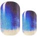 Avoa Beauty nail film - "Winter Ocean" blue white shimmer striking nail art design 16 thin self -adhesive long -lasting nail wraps