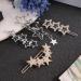 6PCS Star Hair Clips - Non-slip Metal Barrettes with Rhinestone and Pearl - Women's Silver Golden Hair Accessories - Buy Online on GoSupps.com