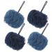 4 Piece Exfoliating Loofah Set - Heavyweight Body Scrub for Spa Massage & Dead Skin Removal Multi-Color Shower Bath Accessories (100G Blue)