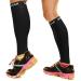 Physix Gear Sport Compression Calf Sleeves Men & Women Shin Splint Compression Sleeve 20-30mmhg, Best Footless Compression Socks for Running, Nurses, Pregnancy, Post-Surgery Relief (1 Pair) S/M - M/L | 12" - 16" Calf Black (1 Pair)