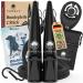 Weidebach 2x improved dog whistle 2.0 with more stable & louder tone including clicker treat and e -book for training with dog standardized quality band & mouthpiece successful recall training 2 pieces black