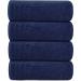 100% Cotton Large Bath Towels 30x60 Inches 4-Pack, Navy - Lightweight, Super Absorbent, Quick Dry - Perfect for Daily Use - Buy Online on GoSupps.com