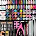 PEACECOLOR Acrylic Nail Kits Full Set for Beginners with Pink Clear White Acrylic Powder and Liquid 36PC Glitter Nail Decoration Powder Top Base Coat for Acrylic Nail Extension Carving Beauty Gifts XA-48