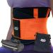 Innoti back band men & women - back support belt to stabilize the lumbar vertebrae during sports and work - compression with double adjustment straps Orange XXL (107 a 123 cm)