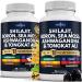 Shilajit Supplement with Sea Moss Ashwagandha Tongkat Ali Boron Magnesium - Fulvic Acid Capsules for Men - 90 Count (Pack of 2) 180 Capsules (Pack of 2)