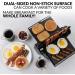 HomeCraft Nostalgia Nonstick Electric Bacon Press & Griddle | Cooks 6 Pieces with Ease | Ideal for Breakfast Favorites | Black 2nd Generation - Buy Online on GoSupps.com