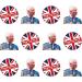 PRE-CUT King Charles III Coronation Union Jack Edible Cupcake Toppers Cake Decorations (12 Pack) - Buy Online on GoSupps.com