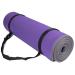 BalanceFrom All-Purpose 2/5-Inch (10mm) Extra Thick High Density Anti-Slip Exercise Pilates Yoga Mat with Carrying Strap Purple