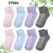 Moyel Women's Diabetic Socks - 8 Pairs Low Cut Bamboo Viscose Seamless Cushioned Non-Binding Wide Ankle Socks for Comfort - Buy Online on GoSupps.com