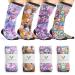 Viasox 4 Pack Paws & Petals Non-Binding Diabetic Socks for Men & Women X-Large