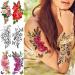 Floral Rose Temporary Tattoos for Women - Waterproof Body Art Stickers - Buy Online on GoSupps.com