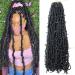 LMZIM 36 Inch Butterfly Locs Crochet Hair 5 Packs Long Distressed Soft Faux Locs Crochet Braids Locs for Black Women 36 Inch 5 pack 1b