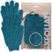 Exfoliating Bath Gloves for Shower - (2 Pairs, 4 Gloves) Medium Exfoliation, Body Scrub Shower Scrubber, Shower Exfoliating Gloves for Women & Men, Loofah Shower Glove Medium Exfoliating