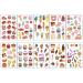 141Pcs TopFunny Glitter Temporary Tattoos for Girls - Ice Cream & Cookie Designs | Cute Waterproof Stickers for Birthday Parties - 10 Sheets - Buy Online on GoSupps.com