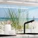Sticker professionals kitchen back wall self -adhesive glass look - dune view - 1.8mm stiffened all substrates hard pet material premium 60 x 280cm h 60 cm x W 280 cm dune view