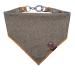 Vanclyde Sydney Dog Half Triangle Bandana for Dogs Various Stylish Accessory in Khaki-Orange with a carabiner closure size M M Khaki Orange