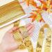 Gold Elastic Sequins Trim - 20 Yards, 1 Inch Width, 5 Row Flat Glitter Paillette Ribbon Trim for Dress Embellishment and Belly Dance Decoration - Buy Online on GoSupps.com