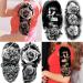 VANTATY 22 Sexy Rose Flower Temporary Tattoos for Women - Large Black 3D Realistic Floral Design - Waterproof Halloween Fake Tattoo Stickers - Arm Forearm Girls Skeleton Snake Compass Tatoos - Buy Online on GoSupps.com