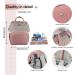 NEVEQ Babilation Wicking Pack | Large Capacity Multi-Compartment Travel Backpack for Diapers | Waterproof Baby Bag with Fan & Flasher - Gray & Pink - Buy Online on GoSupps.com