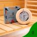 Bader Wellness Sauna Thermometer Hygrometer 2in1 - Premium Heat-Resistant Sauna Accessories with Solid Wood Frame | Accurate Temperature & Humidity Measurement (20 C - 120 C) - Buy Online on GoSupps.com
