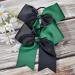 DEEKA 12PCS Two-Toned Cheer Hair Bows | Large Ponytail Holders for Teen Girls | Forest GreenBlack Elastic Bands - Buy Online on GoSupps.com
