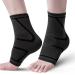 Achiou Ankle Brace for Women & Men  Ankle Compression Sleeve & Ankle Support Socks (Pair) for Plantar Fasciitis  Arch Support  Sprained Ankle  Achilles Tendonitis  Heel Spurs  Joint Pain Medium Black