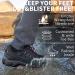 SHULOOK Men's Waterproof Hiking Shoes - Non Slip Lightweight Ankle Boots, Size 13 Black/Red - Buy Online on GoSupps.com