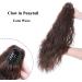 24 Inch Claw On Ponytail Extensions Soft Curly Ponytail Hair Extension Corn Wave Tails Hairpieces Synthetic For Women Ladies Medium Brown - Buy Online on GoSupps.com