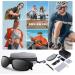 Rivbos RB831/RB832 Polarized Sports Sunglasses for Men & Women - Lightweight UV400 Cycling & Hiking Glasses (Black/Grey) - Buy Online on GoSupps.com