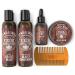 Ultimate Beard Care Conditioner Kit - Beard Grooming Kit for Men Softens  Smoothes and Soothes Beard Itch- Contains Beard Wash & Conditioner  Beard Oil  Beard Balm and Beard Comb- Sandalwood Scent