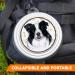 Border Collie Portable Drinking Bowl - Foldable Carabiner-Attached Food & Pet Bowl for Travel - Buy Online on GoSupps.com