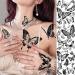 COKTAK 6 Sheets Large Black Butterfly Temporary Tattoos for Women and Girls - Sexy and Realistic 3D Fake Tattoos - Buy Online on GoSupps.com