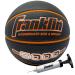 Franklin Sports 5000 Men's + Women's Indoor Basketballs - Official Size 29.5" Inch + 28.5" Inch Men's + Women's Basketball with Air Pump - Composite Indoor Basketballs - Regulation Size Basketballs Black/Orange Intermediate - 28.5"