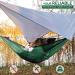 Portable Single Person Camping Hammock with Tree Straps, Mosquito Net, Rain Fly - Lightweight Parachute Nylon Hammock for Travel, Hiking, Backpacking - Camping Gear (Green/Dark Green) - Buy Online on GoSupps.com