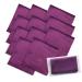 Microfiber Cleaning Cloths 12 Pack (6"x7") in Individual Vinyl Pouches | Glasses Cleaning Cloth for Eyeglasses, Phone, Screens, Electronics, Camera Lens Cleaner (Purple)