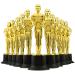 Bedwina 6" Gold Award Trophies - Pack of 12 Bulk Golden Statues Party Award Trophy, Party Decorations and Appreciation Gifts